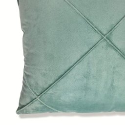 Kit 2 Capas para Almofada Drapeada em Veludo Quadrada Verde Menta - 6