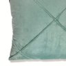 Kit 2 Capas para Almofada Drapeada em Veludo Quadrada Verde Menta - 6