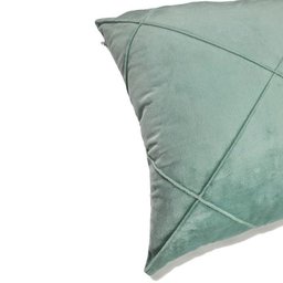 Kit 2 Capas para Almofada Drapeada em Veludo Quadrada Verde Menta - 7