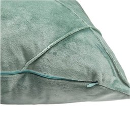 Kit 2 Capas para Almofada Drapeada em Veludo Quadrada Verde Menta - 8