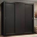 Ver imagem 1 de Guarda-Roupa Casal Madesa Lyon 3 Portas de Correr 2 Gavetas Preto Cor:Preto