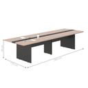 Ver imagem 3 de Mesa Reuniao 8 Lugares Design Escritório 3,60m Nogueira