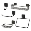 Ver imagem 2 de Kit Banheiro Preto Aramado com 5 Peças Future Bianco Nero