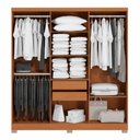 Ver imagem 2 de Guarda-roupa E530 com Pés 6 Portas 2 Gavetas Kappesberg