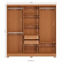Ver imagem 4 de Guarda-roupa E530 com Pés 6 Portas 2 Gavetas Kappesberg