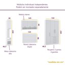 Ver imagem 5 de Guarda Roupa Dormitório Modulado Alpes Casal 1,38 m - Roupeiro Luciane M04:Rosa