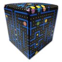 Ver imagem 3 de Mini Puff Banqueta Quadrado Cubo Decorativo Courino e Suede Game Courino