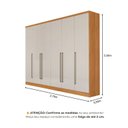 Ver imagem 6 de Guarda Roupa Casal 6 Portas 8 Gavetas 270cm com Cabideiro