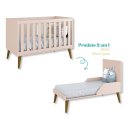 Ver imagem 3 de Quarto de Bebê Berço + Cômoda + Guarda Roupa Retrô Rosa Theo Madeira