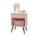 Ver imagem 1 de Mesa de Cabeceira 1 Gaveta 1 Nicho Valência Rose Acetinado - ÉdeCasaMóveis
