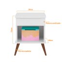 Ver imagem 2 de Mesa de Cabeceira 1 Gaveta 1 Nicho Valência Rose Acetinado - ÉdeCasaMóveis