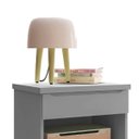 Ver imagem 3 de Mesa de Cabeceira 1 Gaveta 1 Nicho Valência Rose Acetinado - ÉdeCasaMóveis