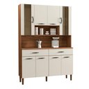 Ver imagem 2 de Kit Cozinha 8 Portas e Gavetas Savona Nogueira / Off White