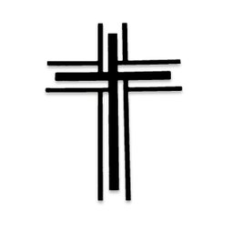 Crucifixo Moderno de Parede em Acrílico Preto Black Piano - 2