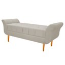 Ver imagem 1 de Recamier Estofado Ari 195cm King Size Suede Bege