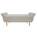 Ver imagem 3 de Recamier Estofado Ari 195cm King Size Suede Bege