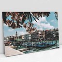Ver imagem 1 de Quadro Decorativo em Canvas Cidade de Veneza - As Gôngolas e as Flores TaColado Moldura Madeira 120