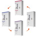 Ver imagem 4 de Guarda Roupa Madri 110cm 4 Portas Branco Flex com Espelho Moval