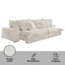 Ver imagem 3 de Sofá Luz Linho 02 Módulos de 80cm B25cm Meu Sofá Online A302 Linho Branco