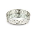 Ver imagem 1 de Bandeja Decorativa Redonda - Prateada Espelhada Luxo 17cm