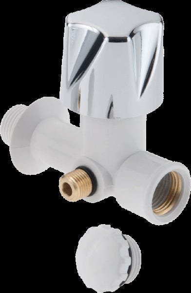 Registro Abs com Rosca 1/2" e Saída de 1/4" para Filtro de Pia - 1