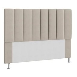 Cabeceira Estofada Libia 160CM Queen Courino Bege - D A DECOR - 1