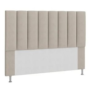 Cabeceira Estofada Libia 160CM Queen Courino Bege - D A DECOR