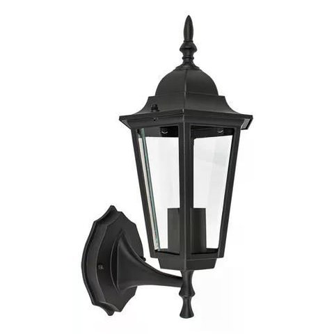 Arandela Glight Colonial 155 1xe27 Externa Preta Sextavada em Alumínio