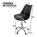 Ver imagem 2 de Cadeira Secretária com Base Giratória Estofada Ícaro Preto