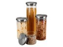 Ver imagem 1 de Conjunto com 4 Potes Hermetico de Vidro com Tampa Inox