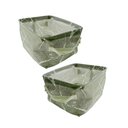 Ver imagem 1 de Kit 2 Cesto Organizador Em Tecido Multiuso Infantil Cesta Organizadora Brinquedo Decorativa Cinza