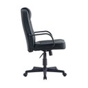 Ver imagem 7 de Cadeira de Escritório Presidente Ergonômica Couro Sintético Encosto Ajustável Trava Cor Preta Reimex