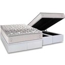 Ver imagem 1 de Cama Box Baú Queen: Colchão Anatômico Herval Ag65 Santorini C1604 + Base Crc Linhão White (