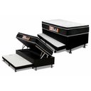 Ver imagem 1 de Cama Box Baú C/auxiliar Solteiro: Colchão Espuma Castor D33 Black e White + Base Black(88x188)