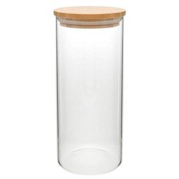 Porta Mantimento em Vidro com Tampa em Bamboo 1,4 L Full Fit - 1
