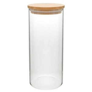 Porta Mantimento em Vidro com Tampa em Bamboo 1,4 L Full Fit