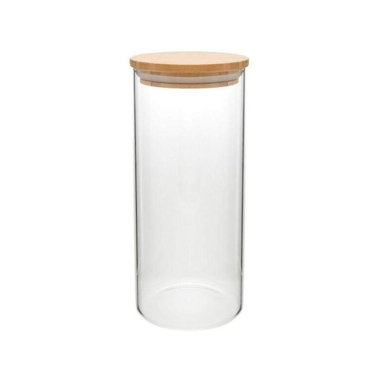 Porta Mantimento em Vidro com Tampa em Bamboo 1,4 L Full Fit