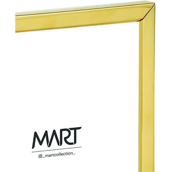 Porta Retrato em Metal e Vidro 20x25 cm Dourado - Mart - 2