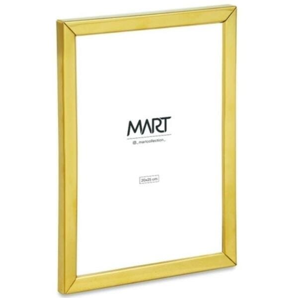 Porta Retrato em Metal e Vidro 20x25 cm Dourado - Mart - 1