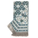 Ver imagem 2 de Manta Xale Sofá Decorativa Luxo Dupla Face Jacquard 1,40mx1,70m Istambul Turquesa