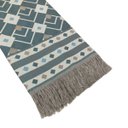 Ver imagem 3 de Manta Xale Sofá Decorativa Luxo Dupla Face Jacquard 1,40mx1,70m Istambul Turquesa