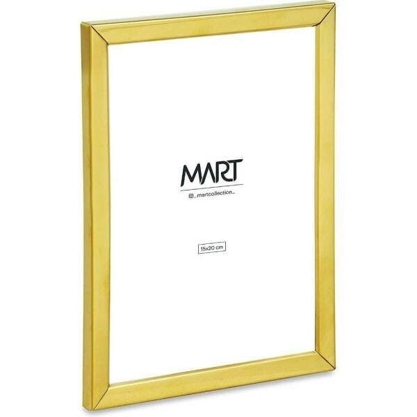 Porta Retrato em Metal e Vidro 15x20 cm Dourado - Mart
