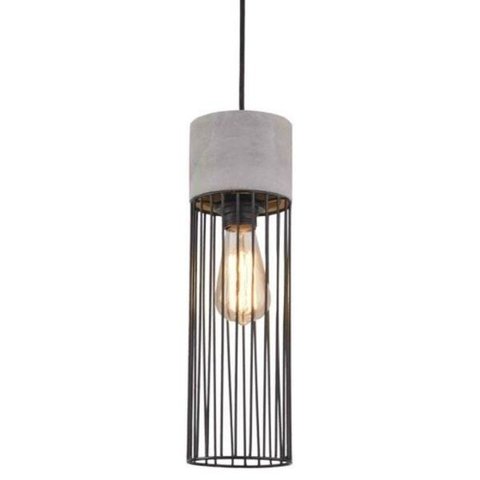Pendente Strong em Aço Aramado E27 Preto – Taschibra
