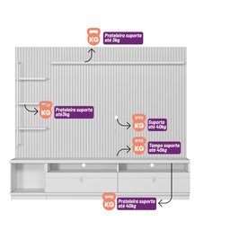 Estante Home para Tv Ripado 1 Modulo Lateral Esquerdo Ouro Preto Nature/off White - Linea - 4 Estante Home para Tv Ripado 1 Modulo Lateral Esquerdo Ouro Preto Nature/off White - Linea - 4