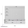 Estante Home para Tv Ripado 1 Modulo Lateral Esquerdo Ouro Preto Nature/off White - Linea - 3
