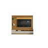 Estante Home para Tv Ripado 1 Modulo Lateral Esquerdo Ouro Preto Nature/off White - Linea - 2