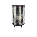 Ver imagem 4 de Luminária De Mesa Sala De Estar Rustica Em Madeira E Fibra