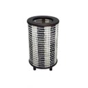 Ver imagem 2 de Luminária De Mesa Sala De Estar Rustica Em Madeira E Fibra