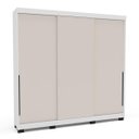 Ver imagem 2 de Roupeiro Madri 3 Portas de Correr 4 Gavetas 217x213cm Creme/Branco 250704