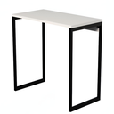 Ver imagem 2 de Escrivaninha Nexus Estilo Industrial para Quarto Escritório Moderno 72cm Branco/pé Preto - Lh Móveis